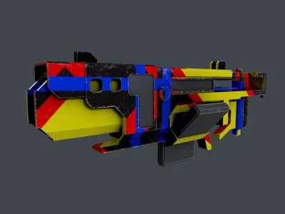 Sci-Fi Gun Low-poly 3D model buy