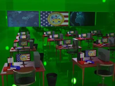 Military Control Room Low-poly 3D model purchase