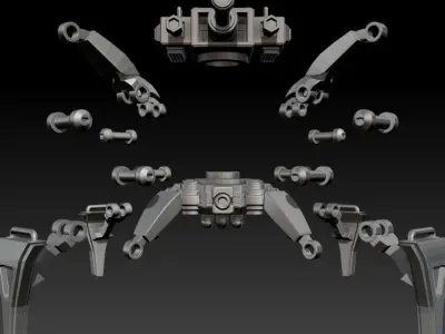 Posable Sci-Fi Tank - MK 01 Free 3D print model