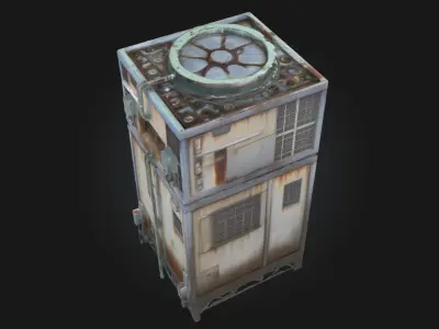 Rusty Industrial Unit  Echoes of Forgotten Industry 3D model
