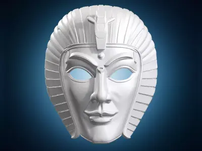 Ancient Egyptian Pharaoh Death Mask Sculpture 3D print model