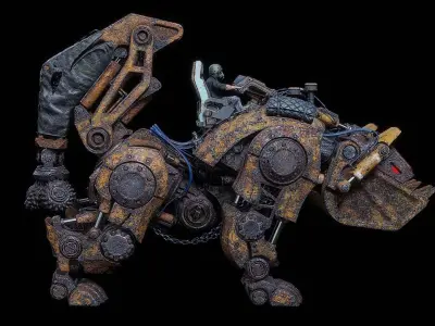 Dog robot K700 Low-poly 3D model