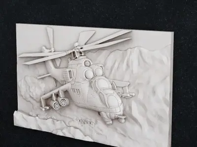 Helicopter mi-24 pano 3D print model purchase