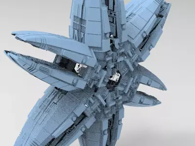 Star Flower Ship design 5  3D model