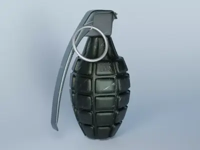 Realistic grenade model Low-poly 3D model
