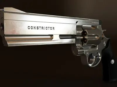 Gun model construction revolver 3D model