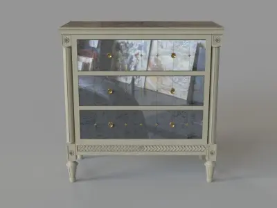 Mirelle Three-Drawer Dresser 3D model