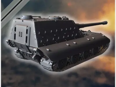 Jagdpanzer E-100 with high casemate Entwicklung tank destroyer - 3D print model purchase