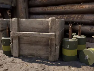 German S-Mine Anti-Personnel Mine 3D model