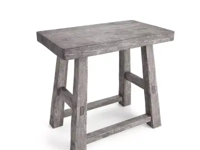 Rustic Stool 3D model