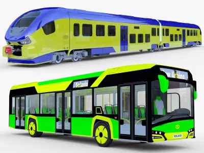 Pesa Link and Solaris Urbino 3D Model Pack