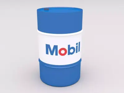 Mobil Barrel Low-poly 3D model