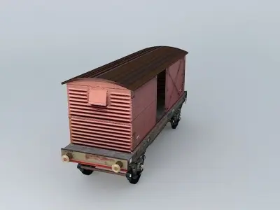 Eco Rail Track Box Van Dummy Old Steam Days Free 3D model