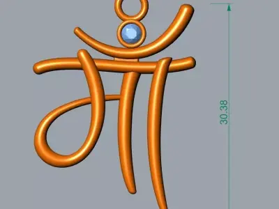 maa gold pendent Free 3D print model