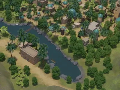 Jungle Oasis Settlement 3D model