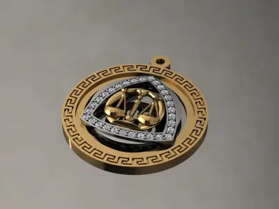 Zodiac 17 horoscope Libra 3D print model