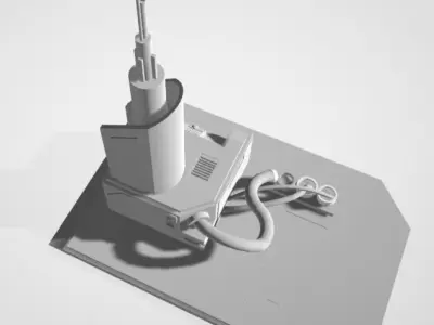 Sci-fi Antenna - Tech Decor Element 3D model