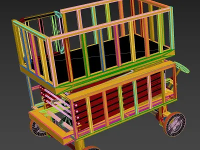 Platform lift truck 3D model purchase
