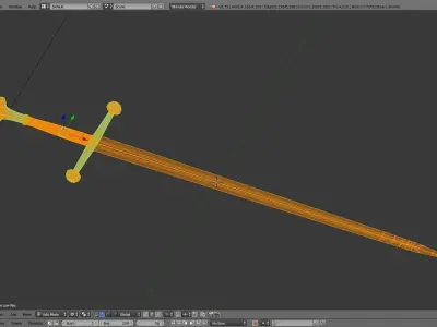 2handsword1a sword Free low-poly 3D model