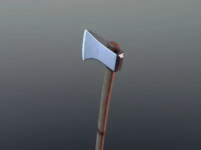 Axe - Iron Low-poly 3D model