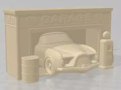 Chrysler D Elegance 1952 3D Frame Diorama Printable 3D print model