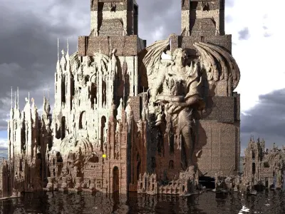 Ancient Oracle temples Kit bash  3D model