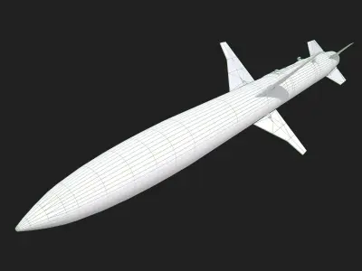 Missile AGM-88 HARM Low-poly 3D model