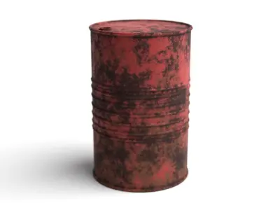 Game-Ready Metal Barrels with LODs Low-poly 3D model