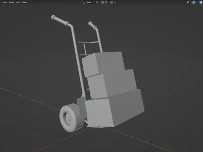 Hand Truck 3D model 3