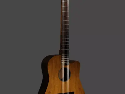 Acoustic Guitar -Blender  3D model