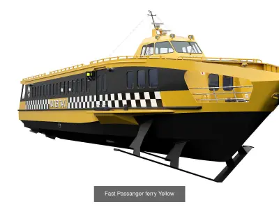 Passanger Ferry 3D Model Collection