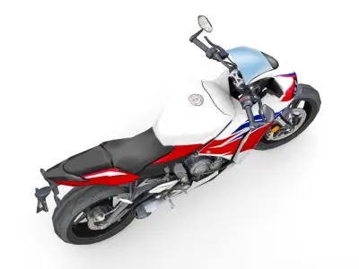 Generic Sportbike Motorcycle 01 Low-poly 3D model