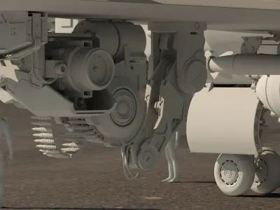 Aircrart fighter jet 3D model