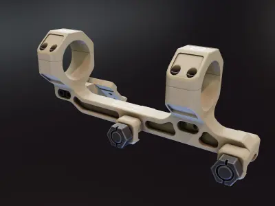 Badger C1 Optic Mount Low-poly 3D model
