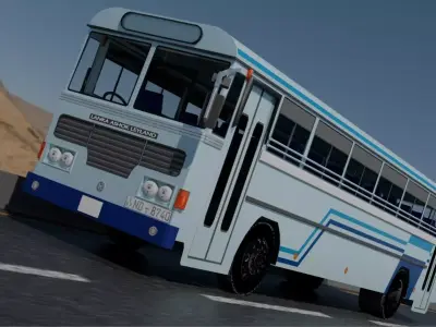 Ashok Leyland Viking Bus 3D model with interior  3D model purchase