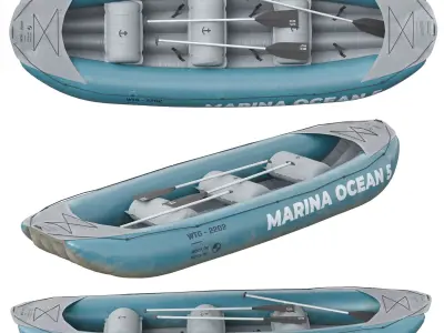 Inflatable Boat - Kayak Sevylor Tahiti HF K109 Style Low-poly 3D model