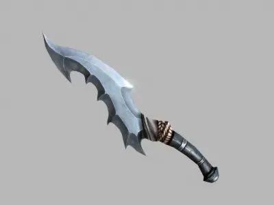 Ancient Dagger Low-poly 3D model