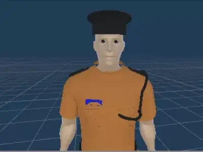 3D Police Man Omani 3D print model