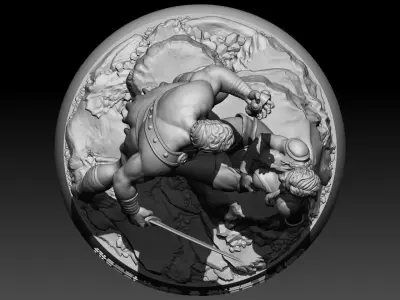Hercules and Hippolyte 3D print model