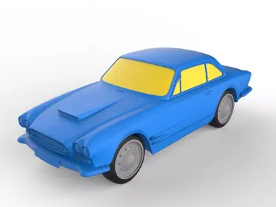 Maserati 1965 Classic Car 3D print model