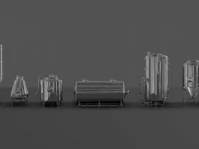 Wine oil industrial tank - High quality 3D model