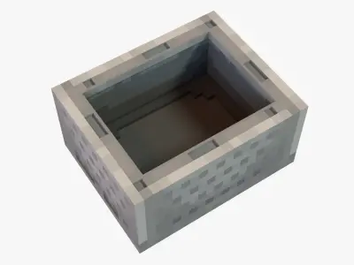 Minecraft Minecart Low-poly 3D model