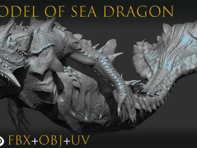 Dragon-3D Model Of Sea Dragon-3D Model of Creatures Free low-poly 3D model