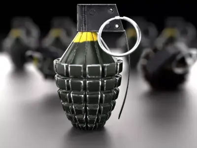 war Grenade grenades on table Low-poly 3D model