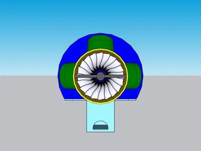 Hydrogenator propeller Low-poly 3D model