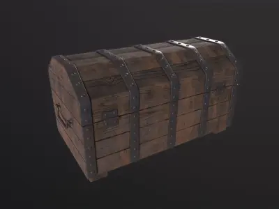 Medieval Chest 3D Model Low-poly 3D model