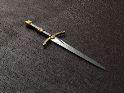 Medieval dagger  3D model