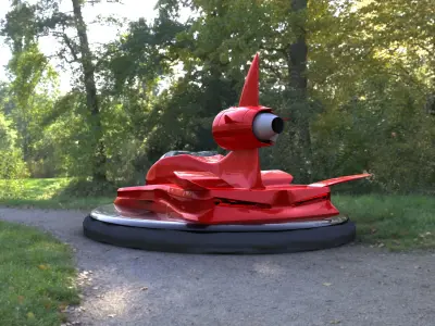  Futuristic Jet Hover Vehicle 3D model