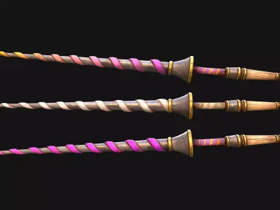Medieval Spear Lance  Cavalry Tournament Fair Weapon Low-poly 3D model