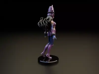 Galacta Cosmic Female Warrior - Galactic Goddess Statue 3D print model